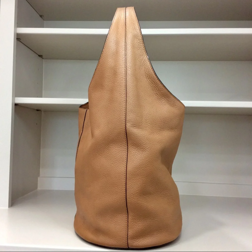 Authentic Rare Tory Burch All T Hobo Shoulder Bag Leather Purse Handbag - Picture 7 of 17